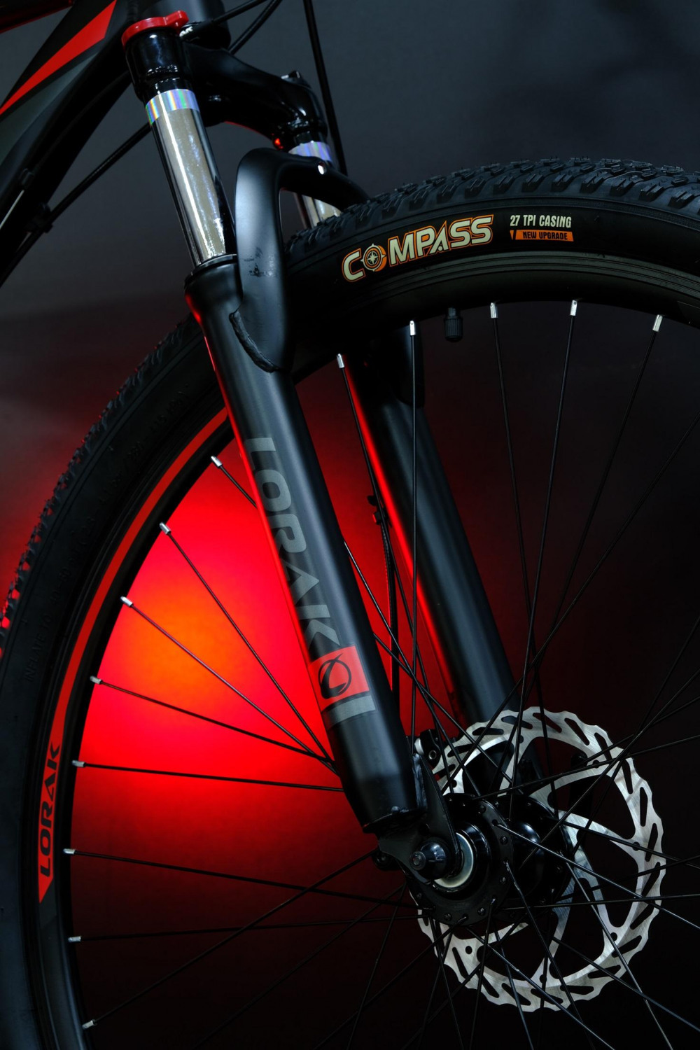 LORAK Safe 29 Cassete Матовый Чёрный/Красный 19р (на рост 171-182)